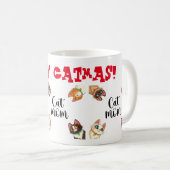猫のクリスマス コーヒーマグカップ (正面右)