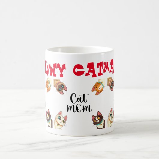 猫のクリスマス コーヒーマグカップ (中央)