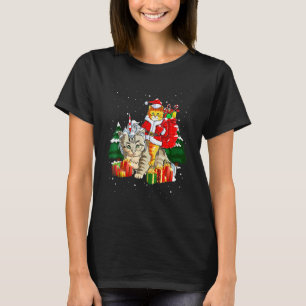 猫のクリスマス サンタ キャティコーン メオウィー Xmas Tシャツ