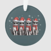 猫のクリスマス ネコママ ホリデー サンタ オーナメント (正面)