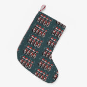 猫のクリスマス ネコママ ホリデー サンタ スモールクリスマスストッキング (正面 (吊り時))