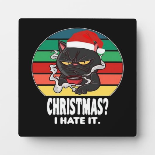 猫のクリスマス フォトプラーク (正面)