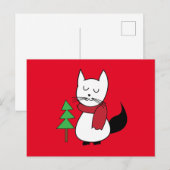 猫のクリスマス ポストカード (正面/裏面)