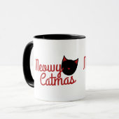 猫のクリスマス マグカップ (正面左)