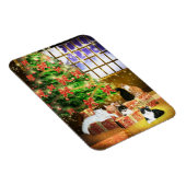 猫のクリスマス マグネット (右側)