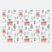 猫のクリスマス ラッピングペーパーシート (正面3)