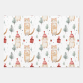 猫のクリスマス ラッピングペーパーシート (正面2)