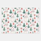 猫のクリスマス ラッピングペーパーシート (正面)