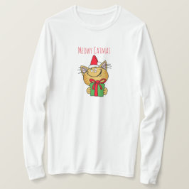 猫のクリスマスTシャツ メオウィー 可愛い猫 Tシャツ