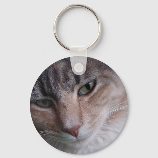 猫のクローズアップ キーホルダー (正面)