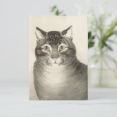 猫のグリーテお気に入りのィングカード サンキューカード (スタンド正面)