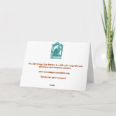 猫のグリーティングカードを持っている人 カード (裏面)