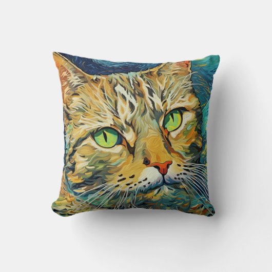 猫のコケ クッション (正面)