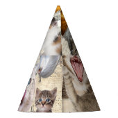 猫のコラージュ パーティーハット (裏面)