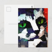 猫のコラージュ ポストカード (正面/裏面)