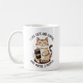 猫のコーヒーと3人くらい好き コーヒーマグカップ (左)