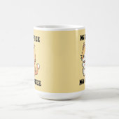 猫のコーヒーないワーキーな猫のユーモアのギフト コーヒーマグカップ (中央)