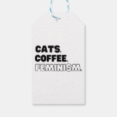 猫のコーヒーフェミニズム ギフトタグ (裏面)