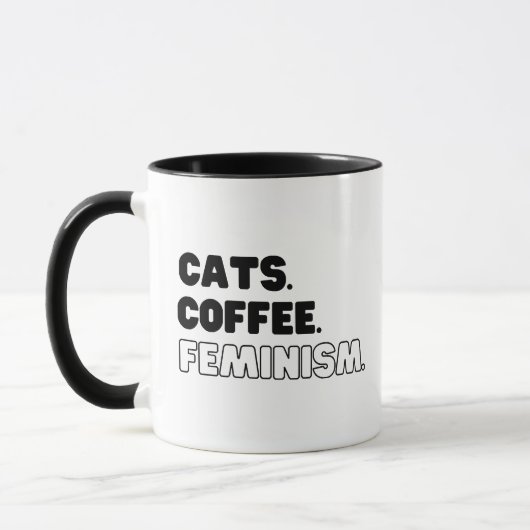 猫のコーヒーフェミニズム マグカップ (左)