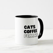 猫のコーヒーフェミニズム マグカップ (正面右)