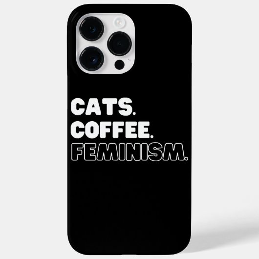 猫のコーヒーフェミニズム Case-Mate iPhoneケース (裏面)