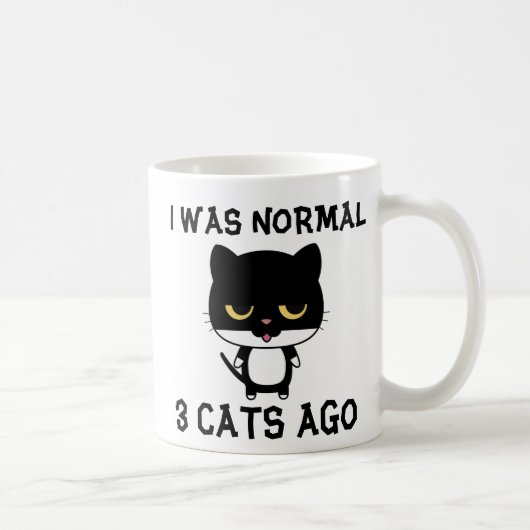 猫のコーヒーマグおもしろいは3年前は普通 コーヒーマグカップ (右)