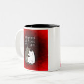 猫のコーヒーマグで9人暮らす ツートーンマグカップ (正面左)