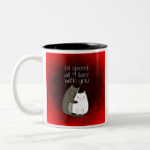 猫のコーヒーマグで9人暮らす ツートーンマグカップ (左)