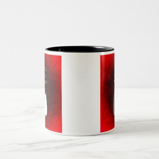 猫のコーヒーマグで9人暮らす ツートーンマグカップ (中央)