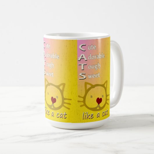 猫のコーヒーマグのような猫 コーヒーマグカップ (正面右)