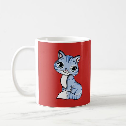 猫のコーヒーマグの方が暮らしやすい コーヒーマグカップ (左)