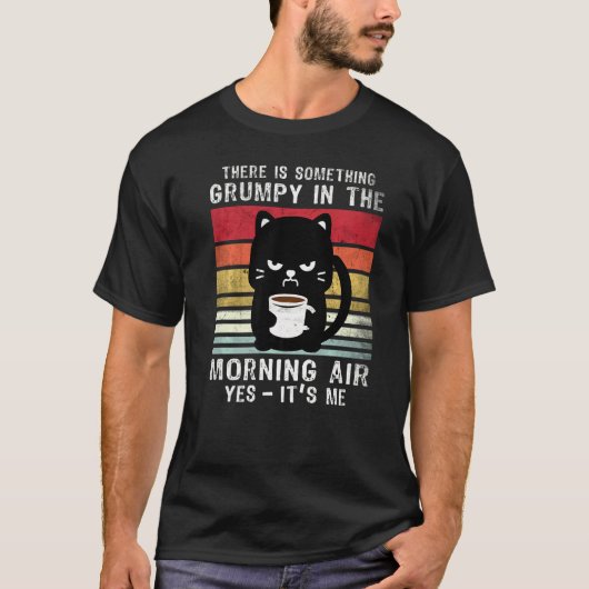猫のコーヒーモーニングの人々 猫 3 Tシャツ (正面)