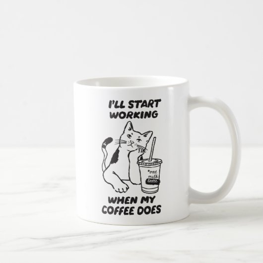 猫のコーヒー同僚 オフィス コーヒーマグカップ (右)