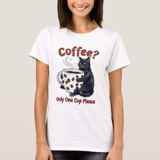 猫のコーヒー好き サルカズム Tシャツ