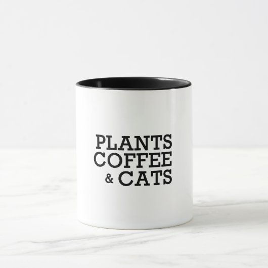 猫のコーヒー植物 マグカップ (中央)