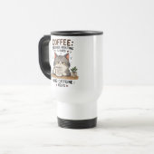 猫のコーヒー トラベルマグ (正面左)