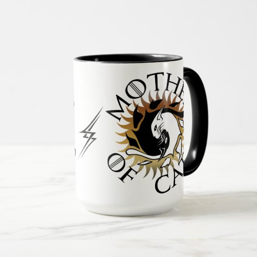 猫のコーヒー・マグの母 マグカップ (正面右)