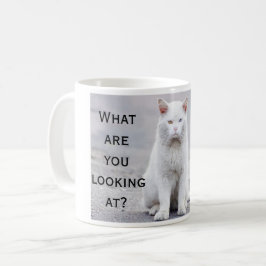 猫のコーヒー・マグを見ているである何おもしろい コーヒーマグカップ