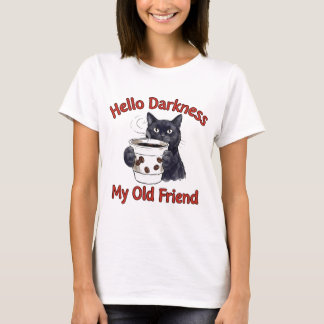 猫のコーヒー 楽しい カフェイン中毒 Tシャツ