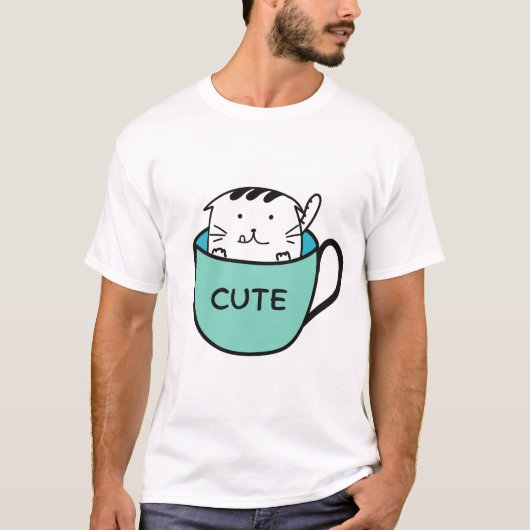 猫のコーヒー Tシャツ (正面)