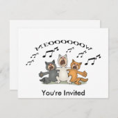 猫のコーラス 招待状 (正面/裏面)