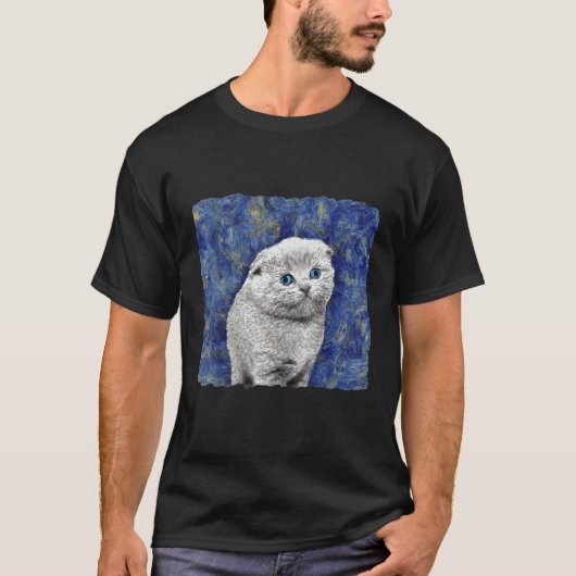 猫のゴッホ1 Tシャツ (正面)