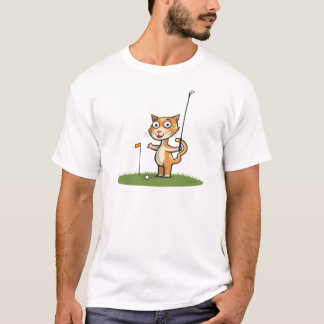 猫のゴルフ Tシャツ