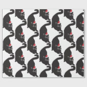 猫のサンタの帽子 ラッピングペーパー (フラット)