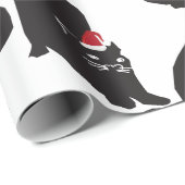 猫のサンタの帽子 ラッピングペーパー (ロールコーナー)