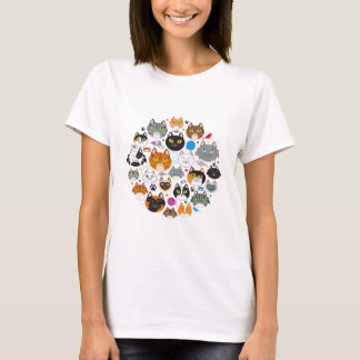 猫のサークル女性Tシャツ Tシャツ