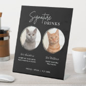 猫のシグニ結婚チャードリンクカクテルバーブラック 台座サイン (インサイチュ)