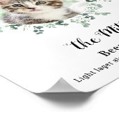 猫のシグニ結婚ー・ドリンク写真カクテルバー ポスター (角)