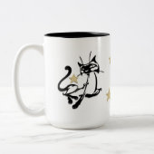 猫のシャムの皇族 ツートーンマグカップ (左)