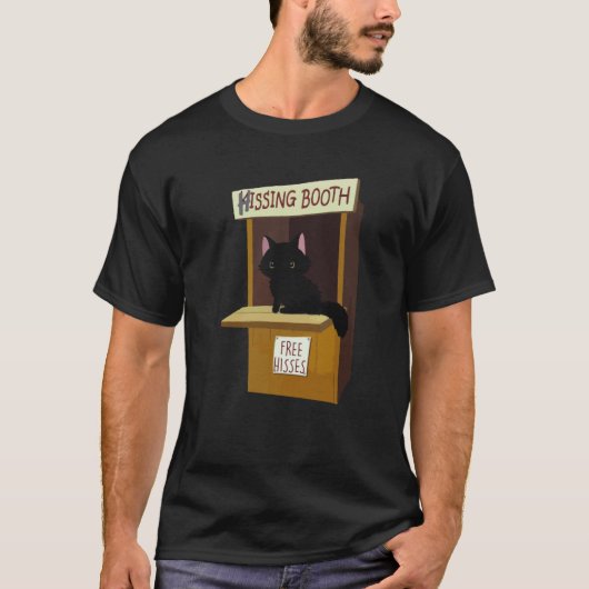 猫のシューッというブース 無料のシュー 猫好き Tシャツ (正面)